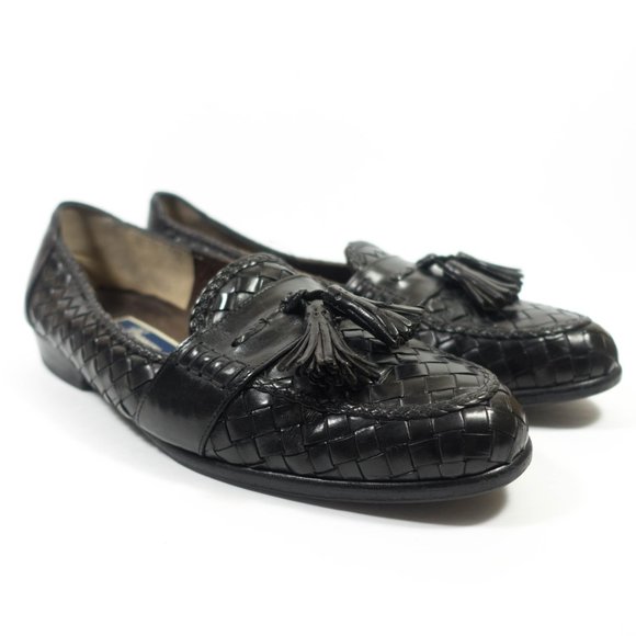 Bragano by Cole Haan Italy Made Woven Leather Tassel Loafer Shoes - Mens Size 10 main image 6